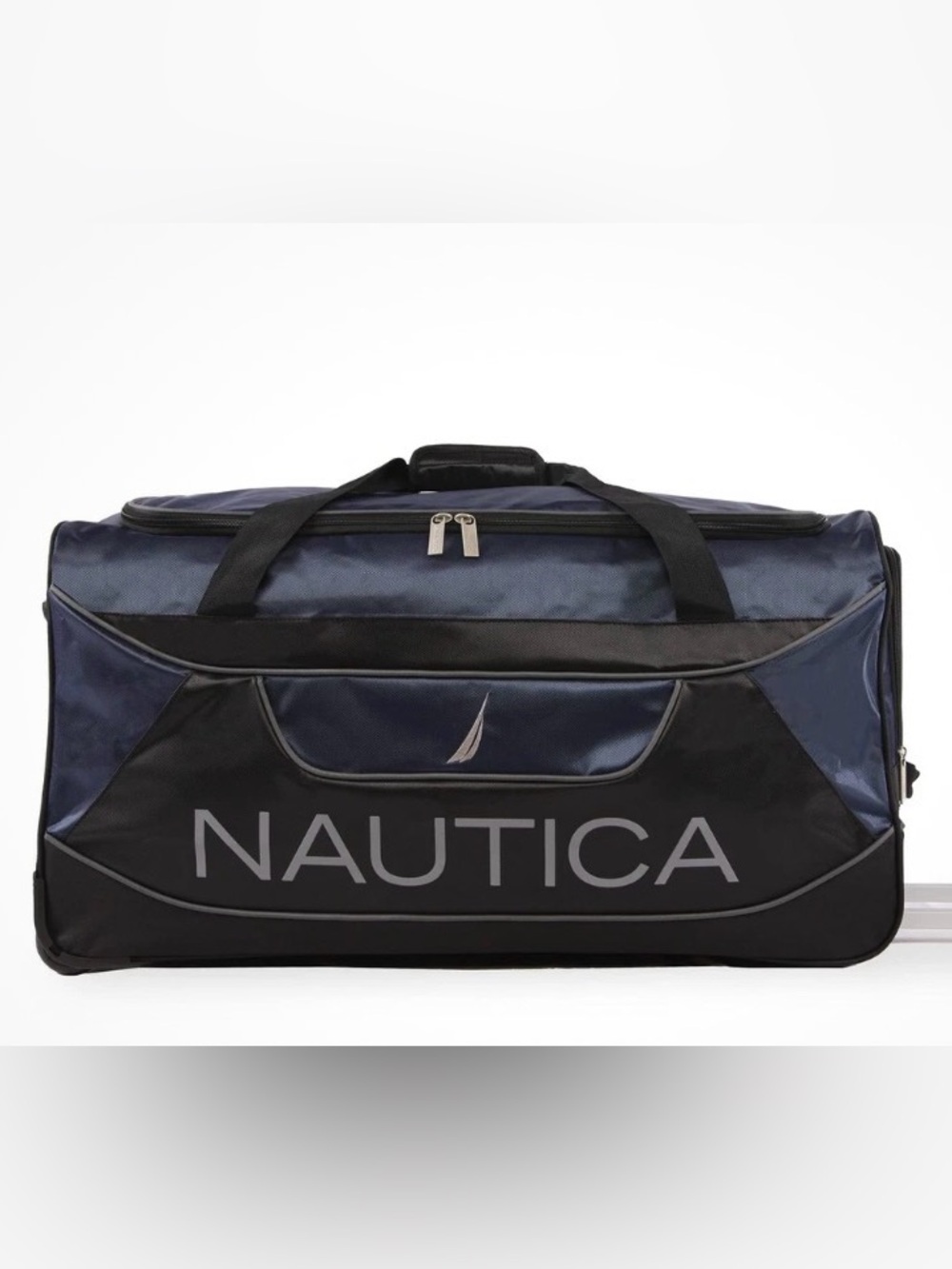 Nautica Men's Duffel Bag in Navy and Black with Logo 30” rolling duffel bag